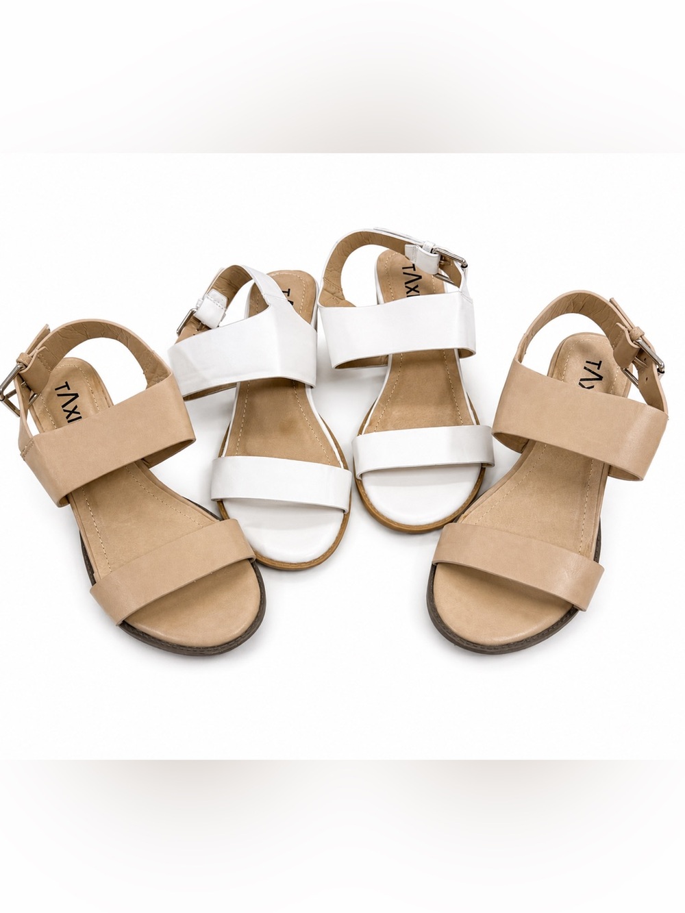 TAXI 2 Pairs Women's Strappy Comfort Sandals